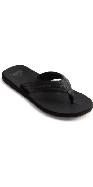 2025 Quiksilver Mens Carver Nubuck Sandals AQYL100623 - Solid Black